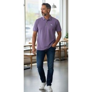 Tommy Bahama NWOT lavendar collared polo Medium Supima cotton gorpcore summer